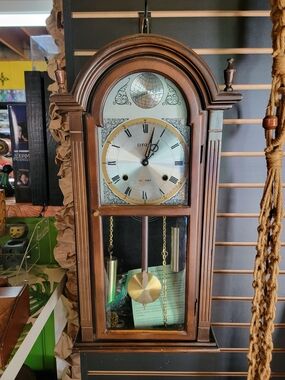 Antique Citizen Brown Wood Wall Clock